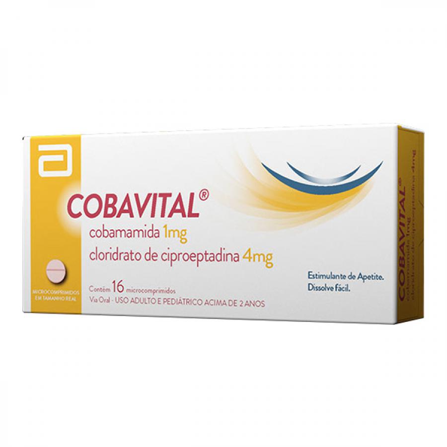 Cobavital Cobamamida 1mg+Cloridrato de Ciproetadina 4mg16 Comprimidos